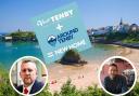 Find the new website at www.aroundtenby.co.uk. Pictured are founder Chris Brookfield (left) and Tenby Chamber of Trade and Tourism chair, Daniel Warder