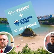 Find the new website at www.aroundtenby.co.uk. Pictured are founder Chris Brookfield (left) and Tenby Chamber of Trade and Tourism chair, Daniel Warder