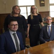 William Watkins, Leah Thomas, Ashleigh Hill and Jamie Beese, who have all received promotions with Harding Evans.