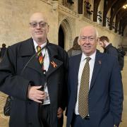 MP lobbyist Lee Stay and Caerphilly MP Wayne David were at the House of Commons, where Mr David presented a petition regarded the Infected Blood Inquiry's compensation schedule