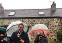 Clare's Cottage owner Sophie McCann and Escape to the Country presenter Alistair Appleton are pictured during the filming in  Llangwm