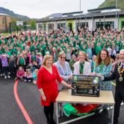 Ysgol Gymraeg Cwm Gwyddon was officially opened on Friday April 26 by education secretary Lynne Neagle MS and Caerphilly Council mayor Mike Adams