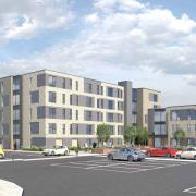 Artist impression of the proposed apartments in Market Place car park, Blackwood. Credit: C2J Architects