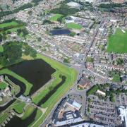 An overhead view of Caerphilly