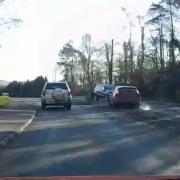 A driver was caught causing a dangerous near miss situation on dashcam footage submitted to police