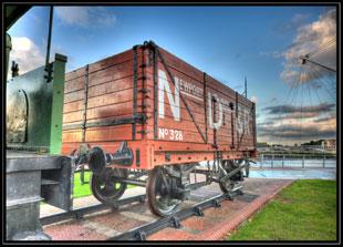 Riverfront steam train in Newport by John Bradshaw.