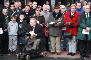 Remembrance service at the Cenotaph Clarence Place, Newport