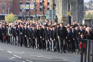 Remembrance service to the Cenotaph Clarence Place, Newport