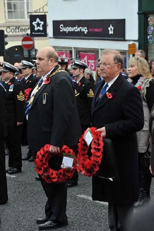 READER PICTURE - Chepstow Remembrance Parade. Sent in by Owen Davies.