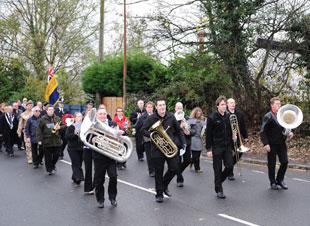 READER PICTURE - Rogerstone Remembrance parade. Sent in by Stephen Jones.