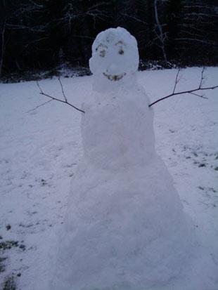Howel the snowman, By Gez and Alice. From Alice Tait.