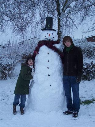 Snowman by Megan & David Selway, Cwmbran