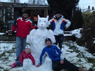 The Godwin's entry for the snowman competition 