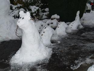 Snow Ness monster from Tristan Griffiths, Bassaleg,
