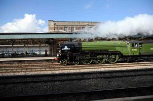 The Tornado steamed through Newport station on the St David’s Day Cathedral Express between London Victoria and Swansea. 

The 170 tonne train is a replica of the express steam trains designed built the London and North Eastern Railway during the 1940