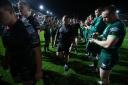 DEJECTED: The Dragons leave the field after their hammering by Connacht