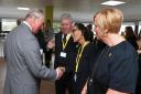 Suzanne Packer (centre, meeting then-Prince Charles) will star in The Women of Llanrumney)
