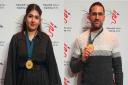 Mozhedeh Zarrinderakht, Damiano Argentieri were two of Coleg Gwent's gold medal winners