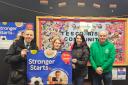 Islwyn MP Chris Evans was on hand to present the £1,000 to Ty Isaf Infants and Nursery School representatives