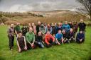 Staff at Leonardo joined veterans to plant the 4,000 saplings in the Usk Valley