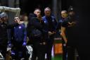DESPAIR: It was another tough night for Graham Coughlan and Newport County