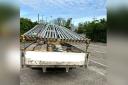 A scaffolding truck was 'escorted' to enforcement yard for being overweight