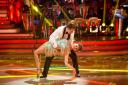 For use in UK, Ireland or Benelux countries only Undated BBC handout photo of Katie Derham with her dance partner Anton Du Beke dancing during dress rehearsals for the BBC programme Strictly Come Dancing. PRESS ASSOCIATION Photo. Issue date: Saturday