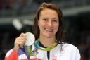 SILVER: Welsh swimmer Jazz Carlin with her Rio 2016 medal