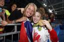 CHAMP: Jade Jones celebrates with her mum in Rio