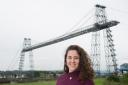 South Wales Argus reporter Estel Farell-Roig is abseiling from the Newport Transporter Bridge in aid of the 125 Appeal for St David's Hospice Care. Picture: Mark Lewis