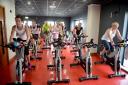 Warming up for the 125 appeal spinnerthon at the Nuffield Health Club in Cwmbran.  www.christinsleyphotography.co.uk