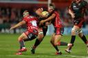 JACKAL KING: Nic Cudd carrying hard against Gloucester in pre-season, yet it’s at the breakdown where he really comes into his own