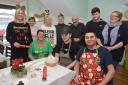 Staff and volunteers at Pritchie's cafe in Newport prepare Christmas dinner for the homeless Picture: Chris Tinsley 