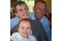 DIED: Sam Bailey with his father Rob and younger brother Harry