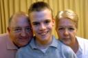 STRONGER LINKS: James Allen, 14, who helped launch the Sparkle Appeal with his mum, Linda and dad, Ronnie