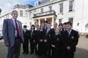 PLANS: Head of St Alban’s Michael Coady with some pupils
