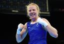 Wales' Rosie Eccles celebrates victory against India's Lovlina Borgohain following the Women's Over 66kg-70kg (Light Middle) Quarter-Final 4 at The Commonwealth Games in Birmingham. Picture: Nick Potts