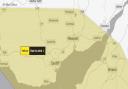 The Met Office has issued a weather warning covering much of Gwent in the early hours of Wednesday.
