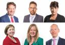 Labour Senedd members (clockwise from top left) Alun Davies, Hefin David, Rhianon Passmore, John Griffiths, Jayne Bryant and Lynne Neagle.
