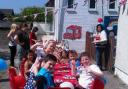 CELEBRATION: Youngsters at Rainbows nursery, Newport enjoying their street party