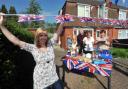 CELEBRATION: Claire Young her family and her neighbours prepare for a royal wedding street party on church crescent in Bassaleg
