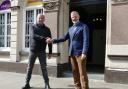 Acquisition: Paul Fosh, of Paul Fosh Auctions and Lettings (right) with John Newell, of John Newell Estate Agents and Lettings. Picture: DBPR