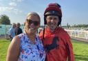 New Chepstow Racecourse general manager Lindsay Knox alongside jockey Paddy Brennan