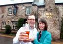 PINTS: Landlord Tony Willicombe with his wife Caeri outsdie the Bell Inn, Caerleon, which was Camra Cider Gwent Pub of the Year for 2007