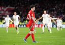 ANGUISH: Daniel James missed from the spot for Wales against Poland