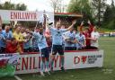 DELIGHT: Newport City celebrate winning the FAW Amateur Trophy