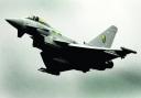 FLYPAST: An RAF Typhoon will lead the flypast of Nato jets over Newport this morning