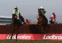 Ballynagour ridden by Tom Scudamore (left) before winning the Byrne Group Plate chase during St Patrick's Day at Cheltenham Racecourse, Cheltenham. PRESS ASSOCIATION Photo. Picture date: Thursday March 13, 2014. See PA story RACING Cheltenham. Photo c