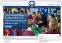 Obama visit school makes front page of White House website