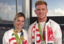 SILVER SUCCESS: Becky James and Sam Cross